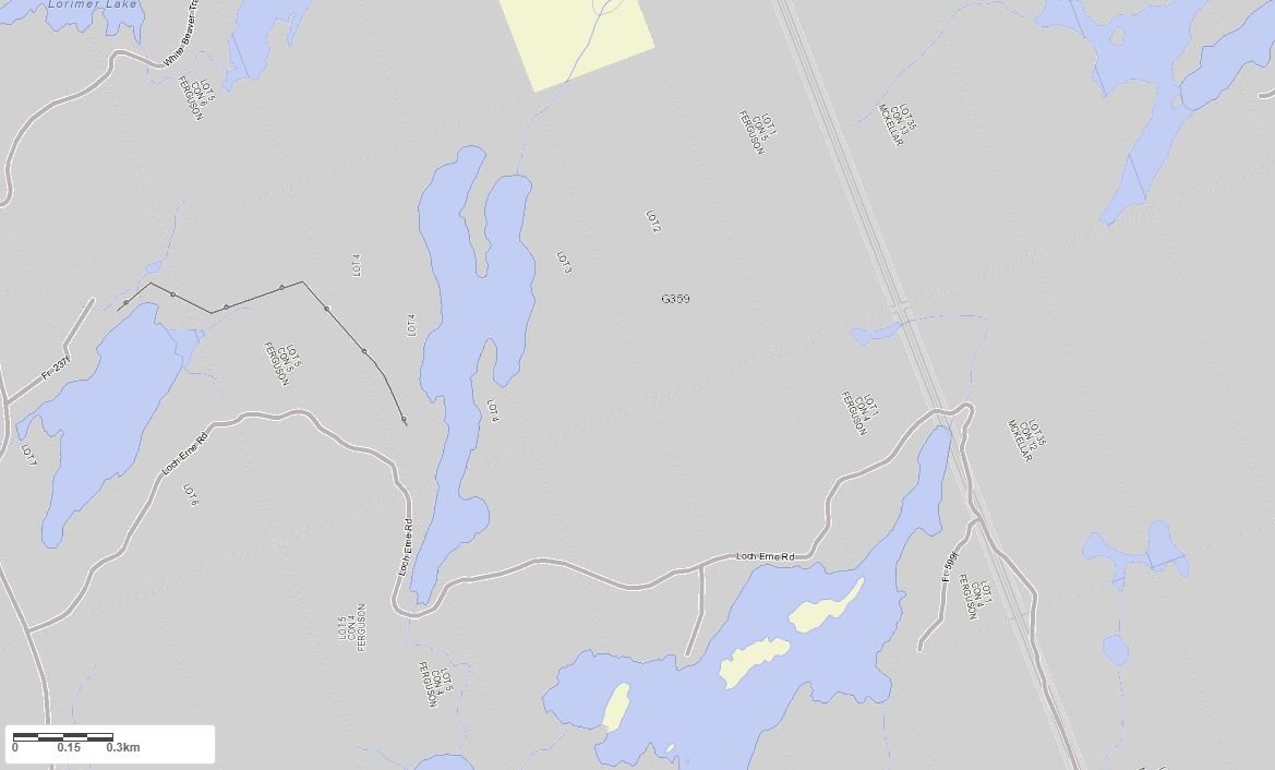 Crown Land Map of Long Lake in Municipality of McDougall and the District of Parry Sound